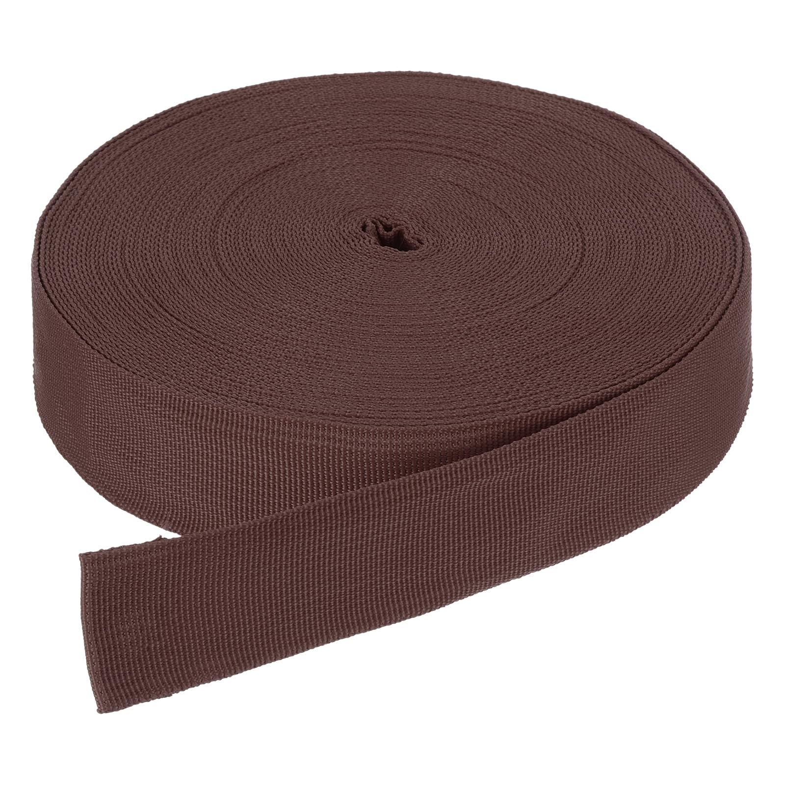DMiotech 50 Yard x 1 1/2 Inch Width Nylon Webbing Strap Poly Flat Webbing Strapping for DIY Craft Backpack Strapping Sewing, Outdoor Gear Repair, Dark Brown