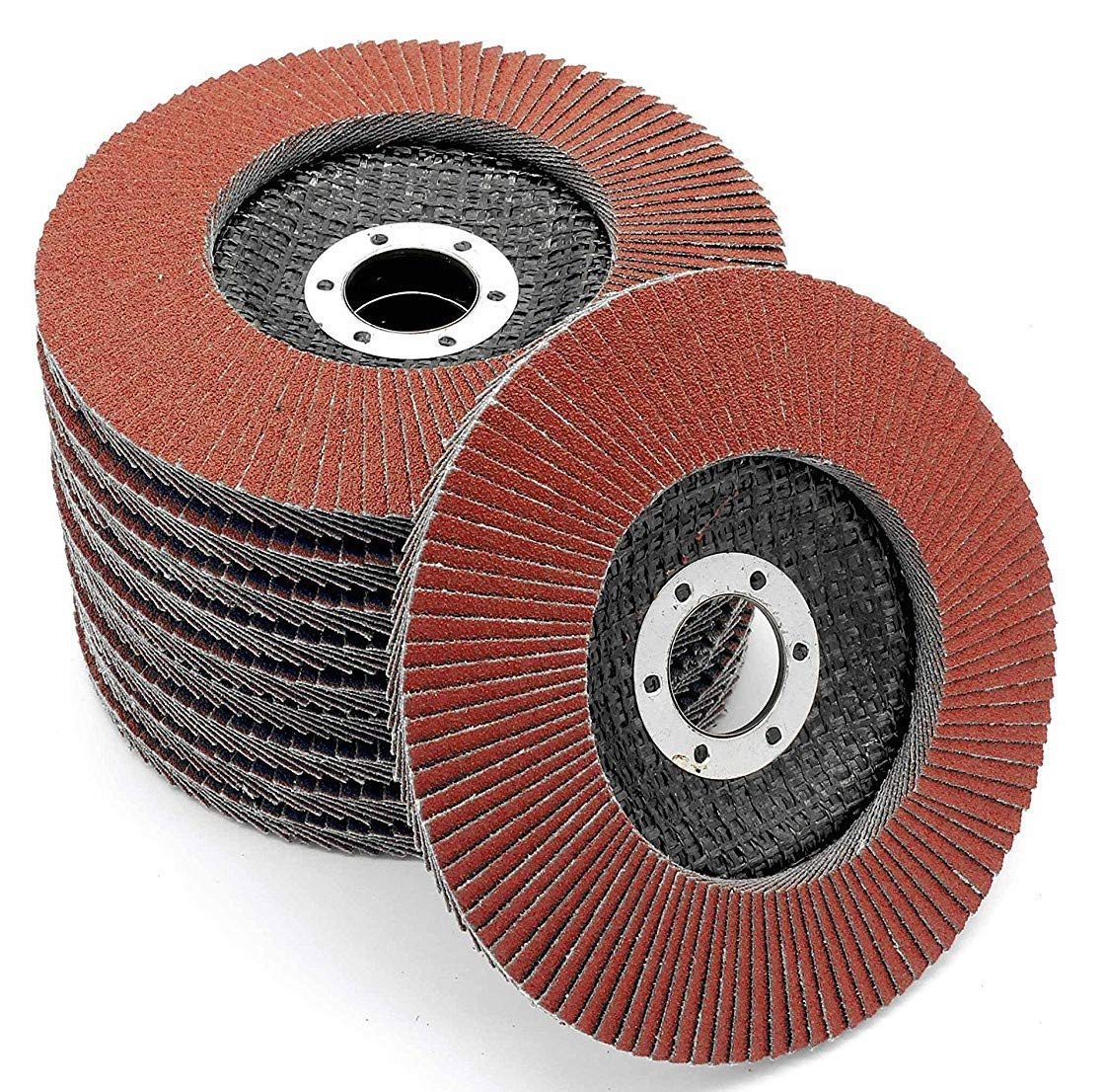Flap Grinding Discs │ brown │ 10 pieces │ diameter 115 mm │ grain 80 │ Standard │ Fan Discs │ Sanding Sheets