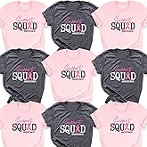 Breast Cancer T-Shirt, Breast Cancer Warrior Support Squad Tee, Cancer Gifts For Women, Breast Cancer Warrior Shirt Women, Cancer Awareness Shirts, Motivational Shirt, Cancer Support Team Outfit