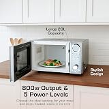 Swan 800W Solo Microwave 20L Silver 10 Power Levels SM3080LN view 5
