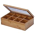 Oceanstar Bamboo Tea Box, Natural