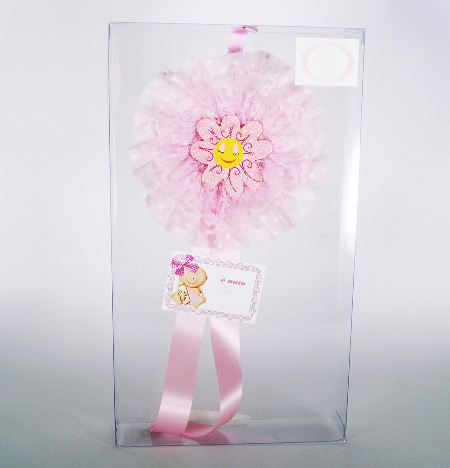 Decorazioni Cerimonie Takestop Coccarda Fiocco Nascita Bebe Nato Bambino Bimbo Bambina Bimba Benvenuto Fuori Porta Auguri Festa Azzurro Casa E Cucina