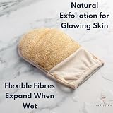 Lindissima Natural Egyptian Loofah Mitt - Exfoliating Body Scrub Glove view 3