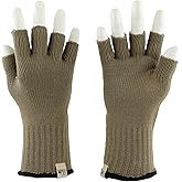 Merino Wool Fingerless Gloves - Hunting and Fishing Liner - Half Finger Warm Knitted Gloves