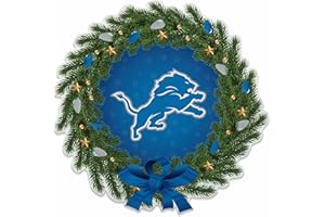 Rico Industries NFL Football Wreath Shape Cut Pennant - Home and Living Room Décor - Soft Felt EZ to Hang