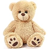 LotFancy Teddy Bear Stuffed Animal, 12 inch Brown Teddy Bear Plush Toy, Soft Plush Gifts for Kids Baby Toddlers on Baby Shower, Easter Decorations