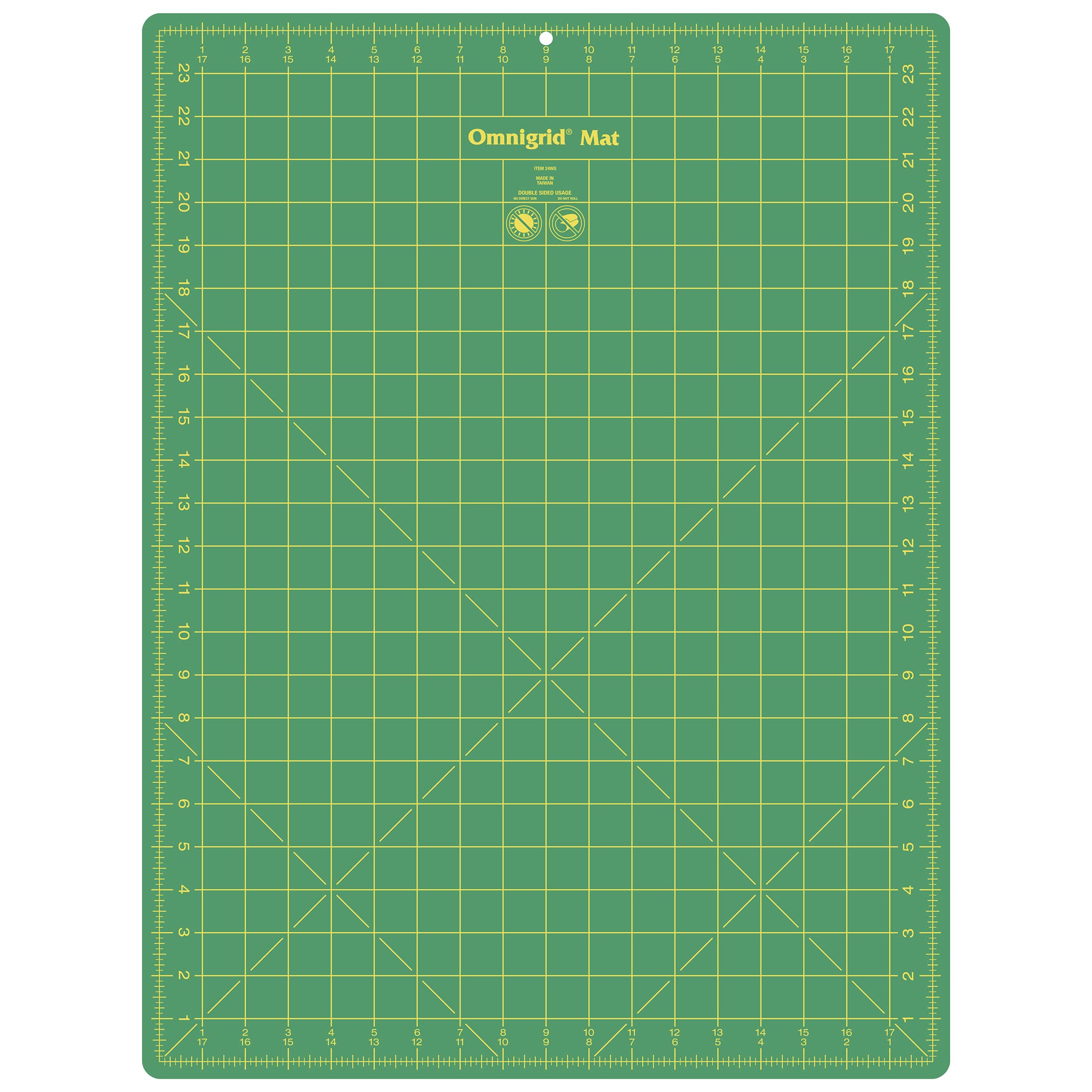 Omnigrid 24WG Gridded Mat, 18 x 24-Inch,green