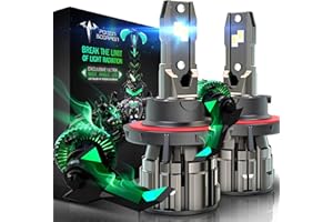 POISON SCORPION H13/9008 LED Bulbs,16000LM 6500K 400% Bright H13 Fog Lights 9008 LED Bulb H13 Front Light Bulbs Plug-N-Play,Pack of 2