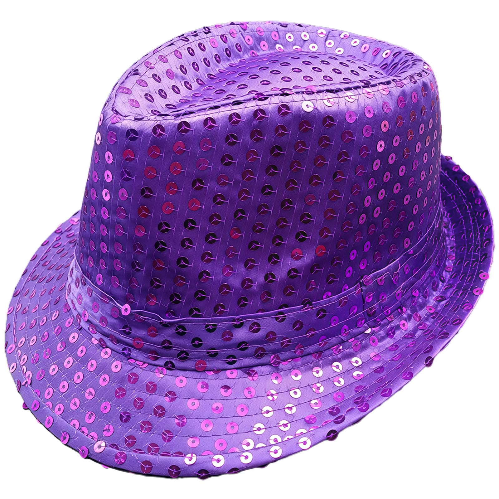 AWAVM Costume Hat for Boy Girls Western Jazz Dance Hat (Purple)