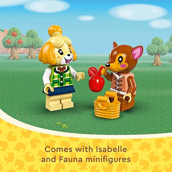 LEGO ANIMAL CROSSING ISABELLE’S HOUSE VISIT, BUILDABLE CREATIVE TOY SET FOR KIDS, INCLUDES FAUNA AND MORE ANIMAL CROSSING TOY FIGURES, VIDEO GAME BIRTHDAY GIFT FOR GIRLS AND BOYS AGES 6 AND UP, 77049
