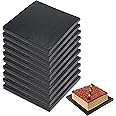 Spec101 Black Cake Drum 10 Inch Set - 6pk Thick Square Cake Board Drums with 1/2in Thickness for Parties and Bakery