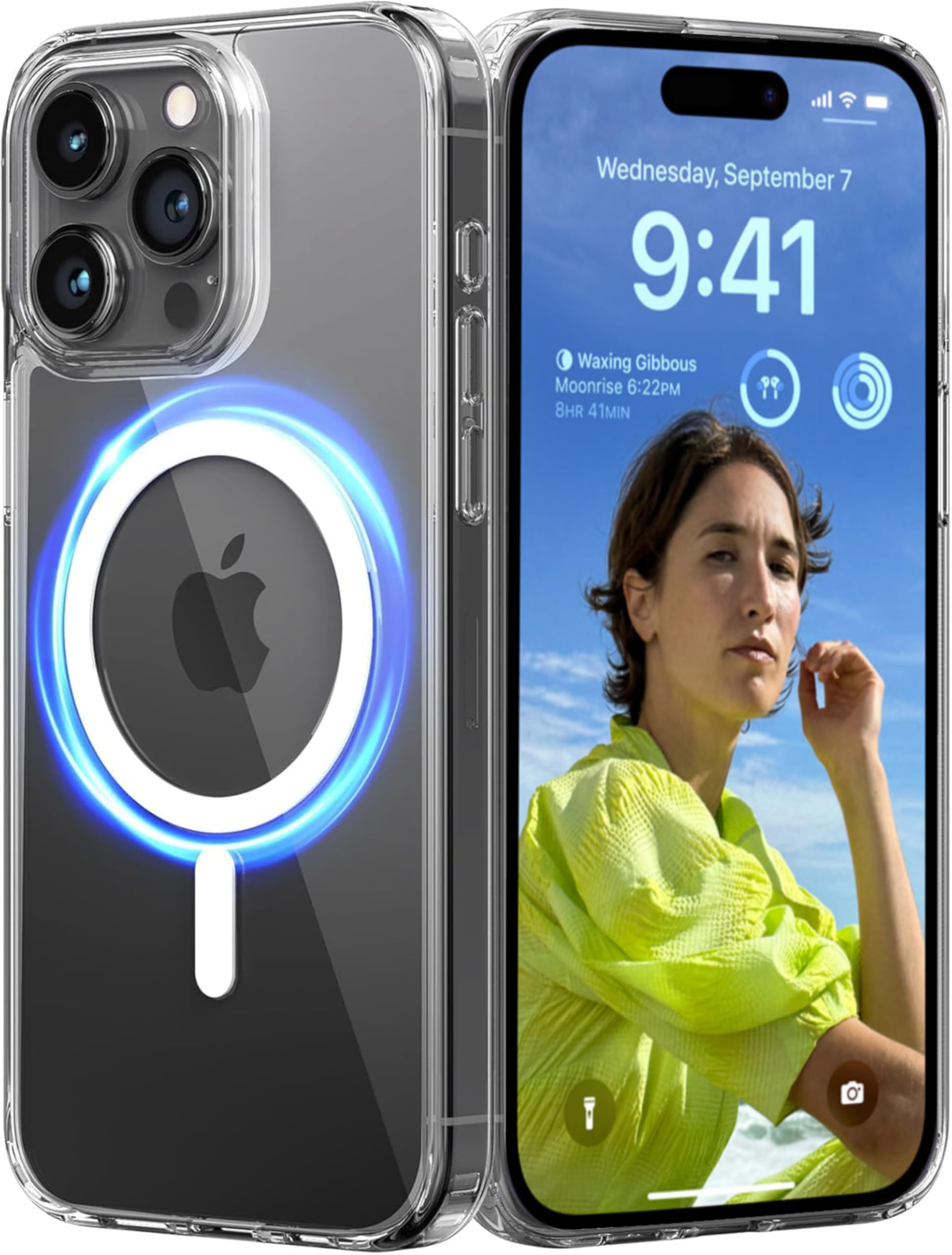 EKAM Magnetic Case for iPhone 16 Pro Max 6.9-Inch [Military Grade Drop Protection] Compatible with MagSafe Wireless Charging, Transparent Slim Fit Shockproof Phone Cover for iPhone 16 Pro Max