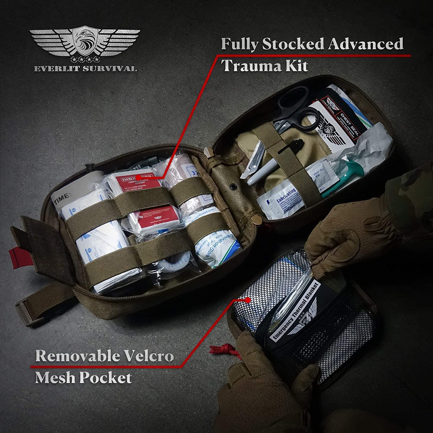 Mua EVERLIT Advanced Trauma Kit, CAT GEN-7 Tourniquet, TCCC Compliant ...