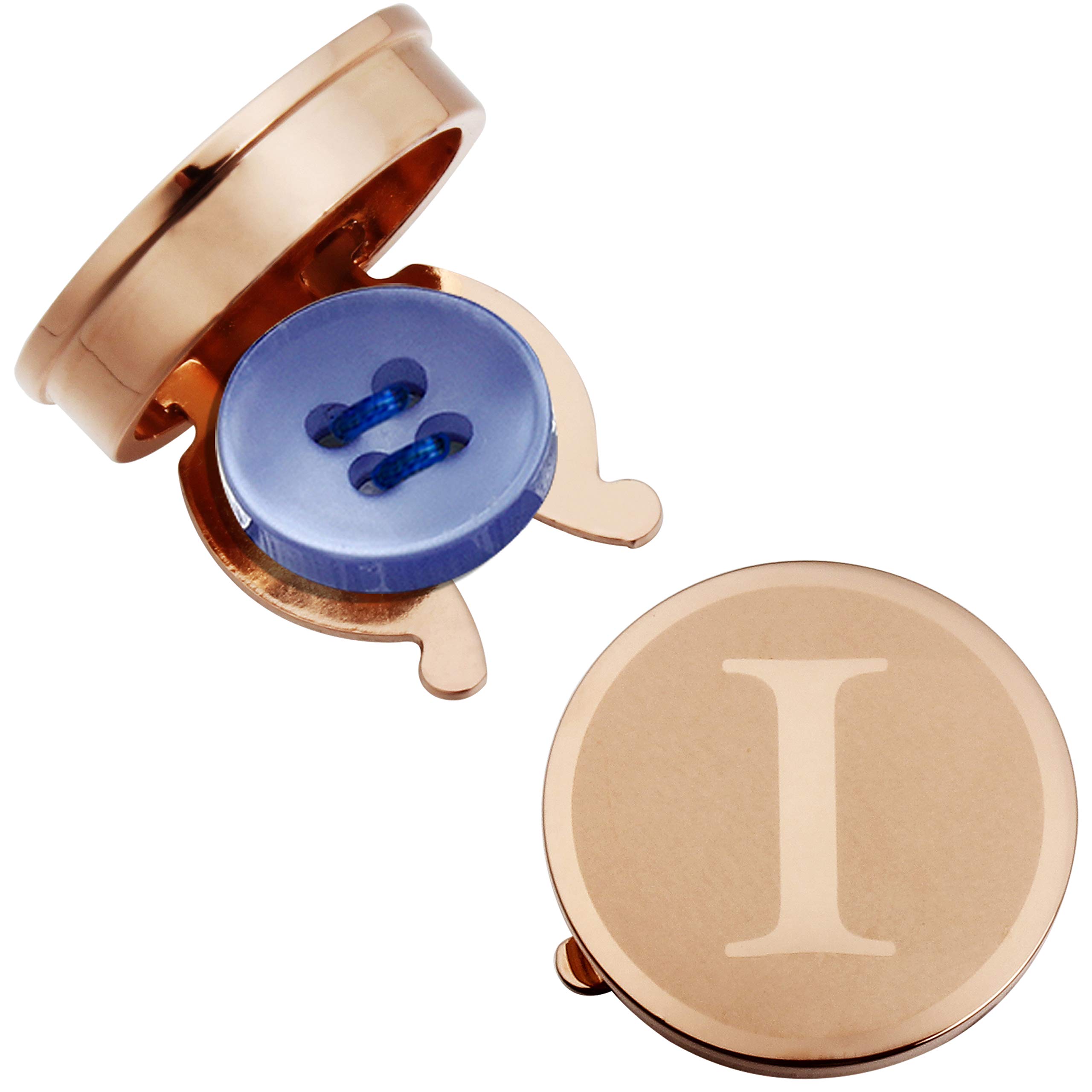 HAWSON Initial Letter Button Cover Cufflinks for Men –Wedding Business Formal Shirts
