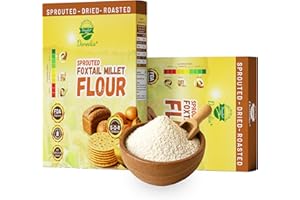 Danodia Foods Sprouted Foxtail Millet Flour (950g/2 lbs) | Sprouted, Dried & Roasted Whole Grain Flour | Naturally Gluten-Free | Perfect for Chapati, Flatbreads, Pancakes & Baking