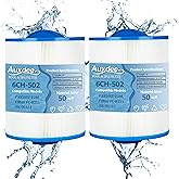 Auxdee 6CH-502 Hot Tub Spa Filter, Compatible with Unicel 6CH-502, Filbur FC-0311, PAS50SV-F2M, PAS502SV, PAS50, Master Deluxe M60506, Magnum AR50, Excel XLS-604, 50 Sq. Ft. 2 Pack