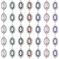 Mlurcu Virgin Mary Charms 35 Pcs Unisex Religious Charm Pendants with Square, Rectangle Shape, Alloy Steel & Clear Rhinestones for Jewelry Making