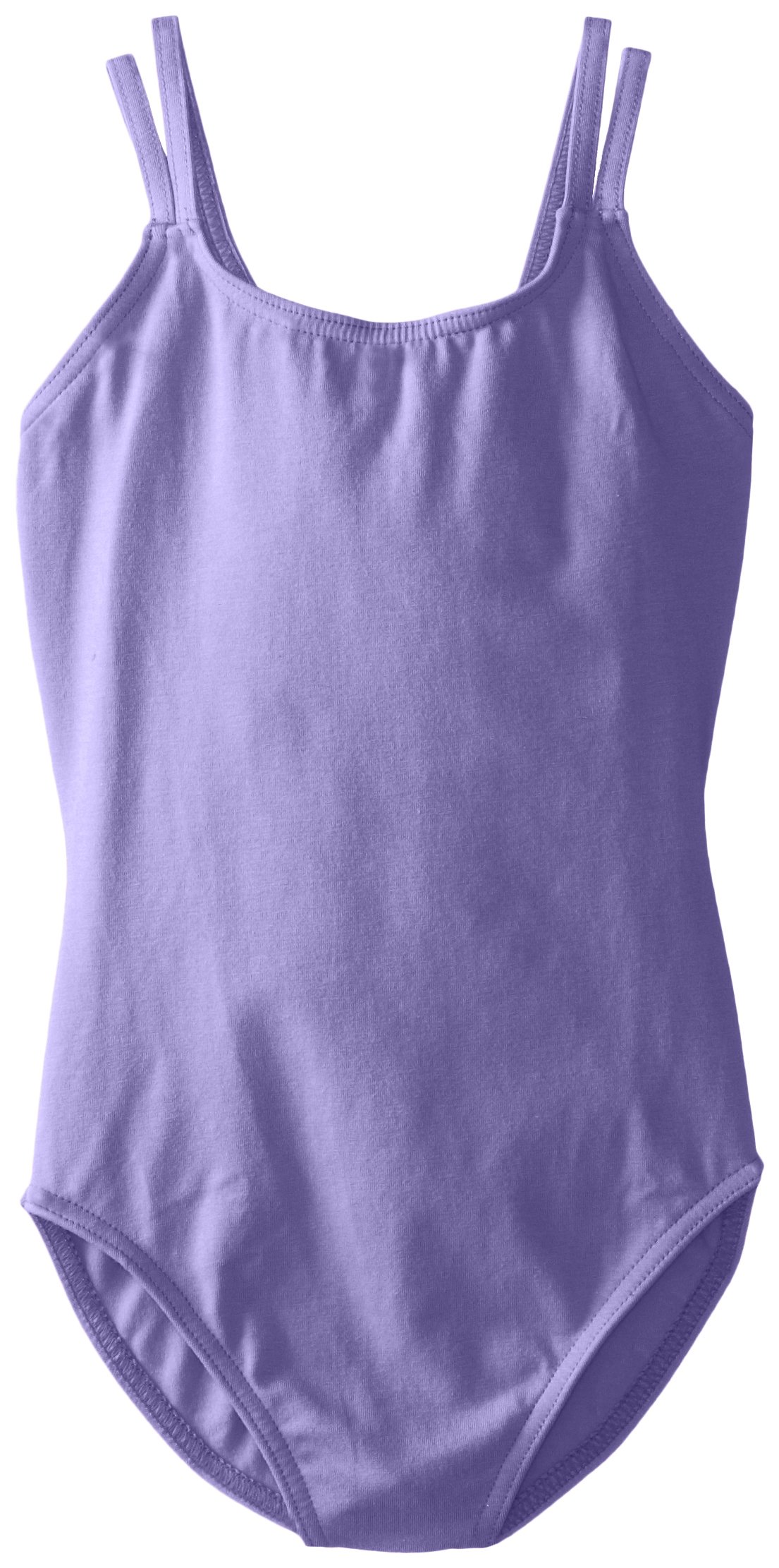 Capezio Double Strap Camisole Ballet Leotard for Girls, Crisscrossed Back Straps, Stretchy, Sleeveless, Girls Purple Dance Leotard for Jazz, Contemporary, CC123C, Amethyst, Child Medium (7-16)