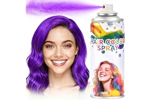 YABACADO Purple Hair Spray, hair spray temporary for Women Kids Men, Washable Temporary Hair Dye Spray，Spray hair color Non-Sticky,For Cosplay Christmas Party, Halloween Crazy Hair Day (Purple, 4.06 oz)