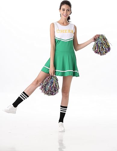 Amazon S C Live ラブリーチアガールコスチューム チアリーダーコスプレ衣装 チアガールワンピース チアリーダーワンピース トップス ミニスカート サッカーベビー服レ バスケットチアガール服 お揃い女子の応援団員ユニフォーム スポーツウェア ダンス服 6色入り