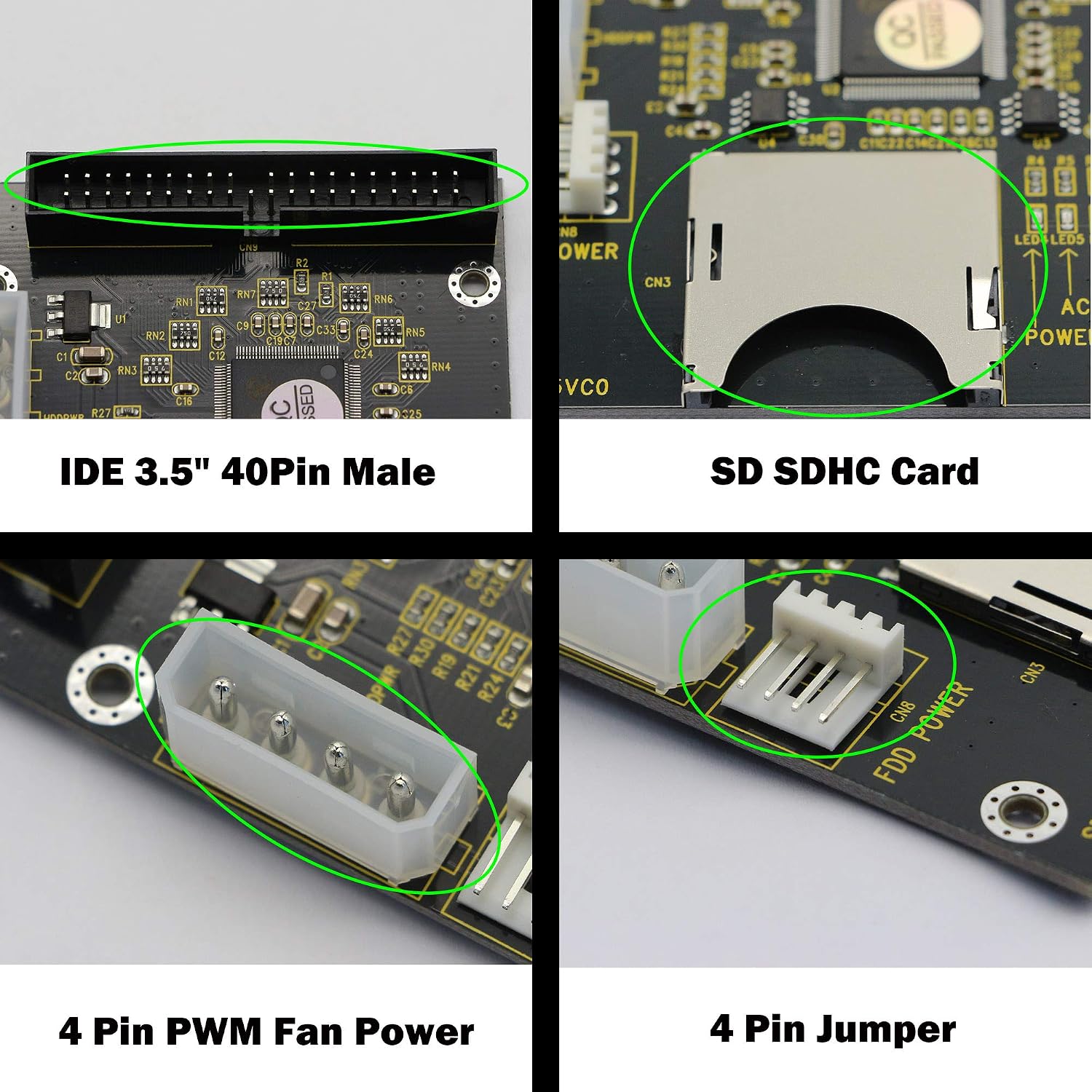 GINTOOYUN SD SDHC SDXC MMC to 3.5" 40Pin Male IDE Adapter Card SD Memory Card to IDE Hard Disk Drive Adapter - Image 4