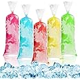 MAQIHAN 100 Ice Candy Plastic Bags - 4x12 Bolsas para bolis de hielo mexicanos Freeze Ice Pop Bags Popsicle Mold Bags bolsas para helados caseros Popsicle Wrappers Yogurt Ice Cream Smoothie Mold Bag