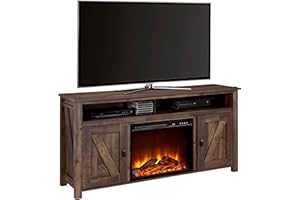 Ameriwood Home Farmington Electric Fireplace Console for TVs up to 60", Rustic