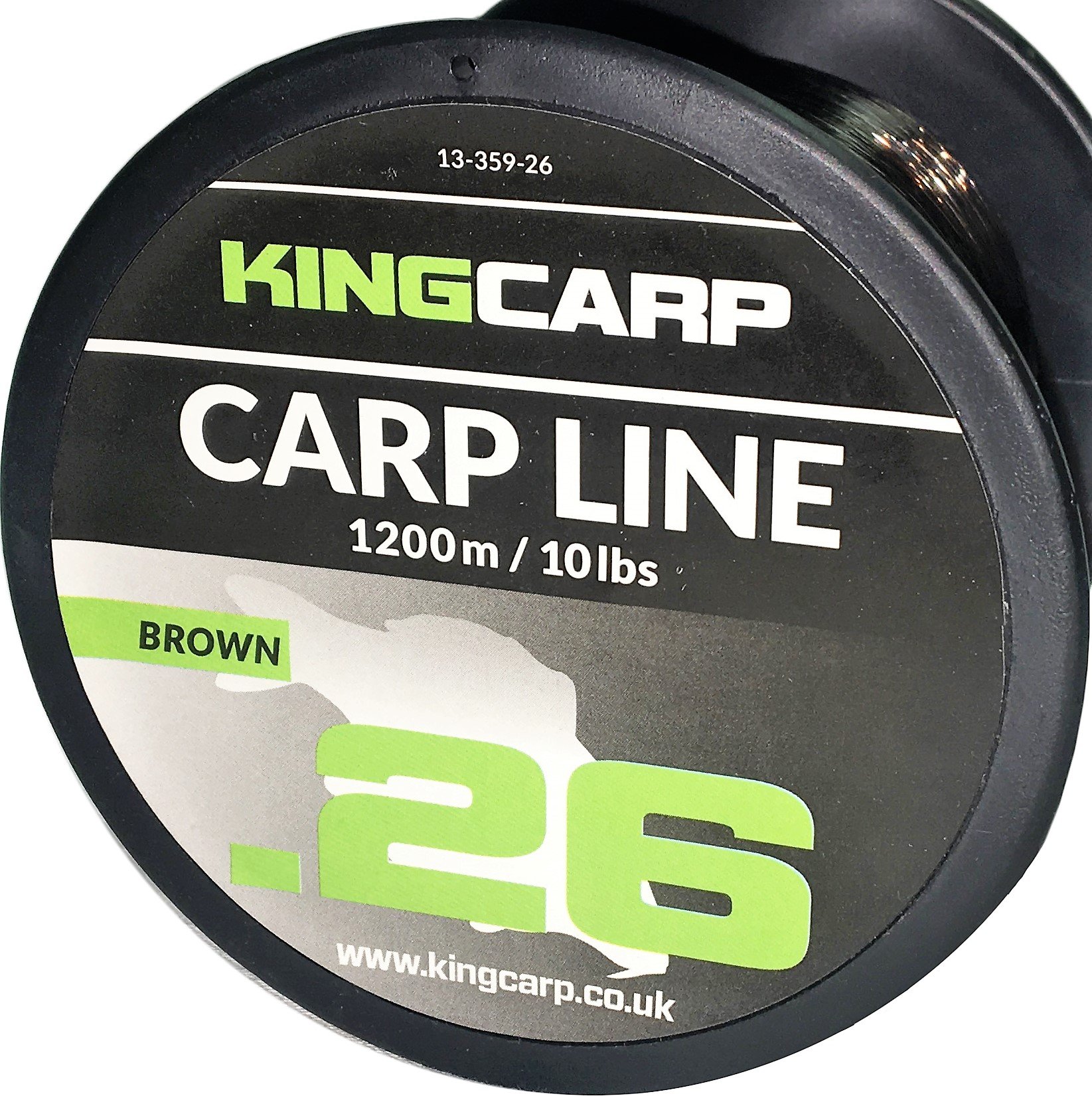 KING CARP - 1200m Bulk Spools of Carp Mono of Extra Strong Monofilament Carp & Specimen Coarse Fishing Line (MURKY BROWN) - Comes in 10, 12, 15 & 20lbs Breaking Strains (1200m of 10lbs)