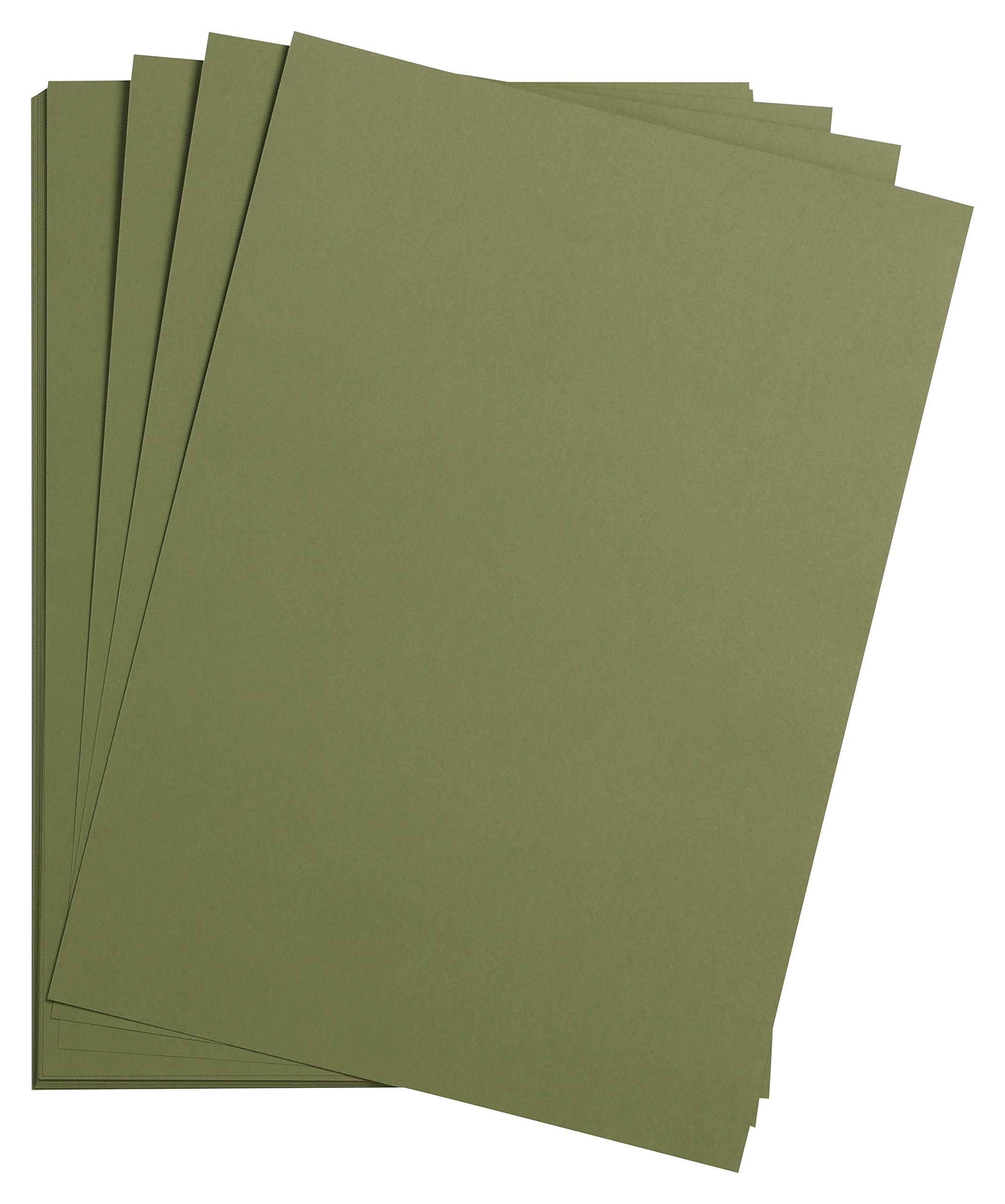 Clairefontaine - Ref 975270C - Maya Smooth Coloured Drawing Card (Pack of 25 Sheets) - 185gsm - A4 (29.7 x 21cm) - Khaki Colour - Deep Dyed, Acid Free, pH Neutral โ image 1