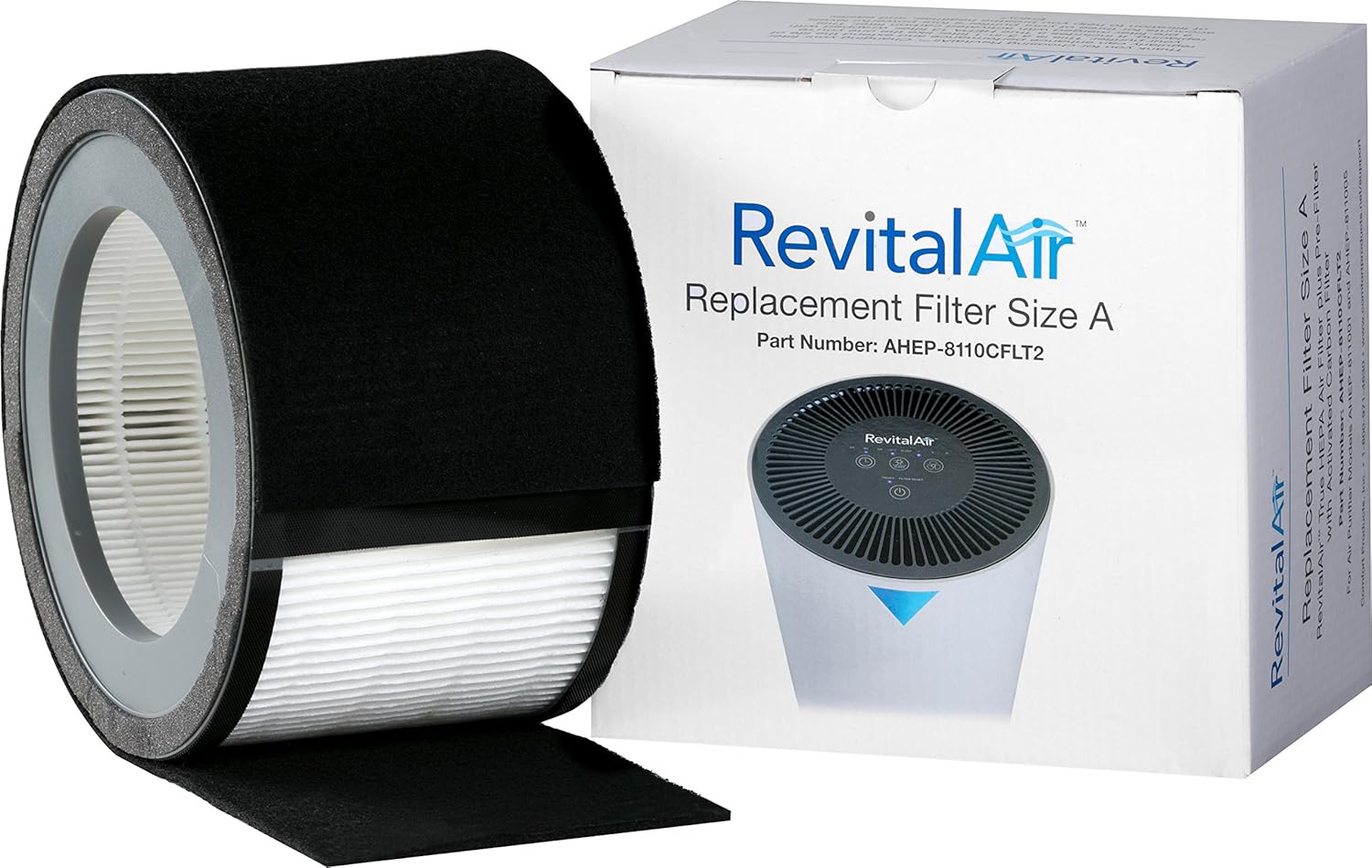 RevitalAir True HEPA Filter Plus Pre-filter with Activated Carbon, Size A, 2-Pack