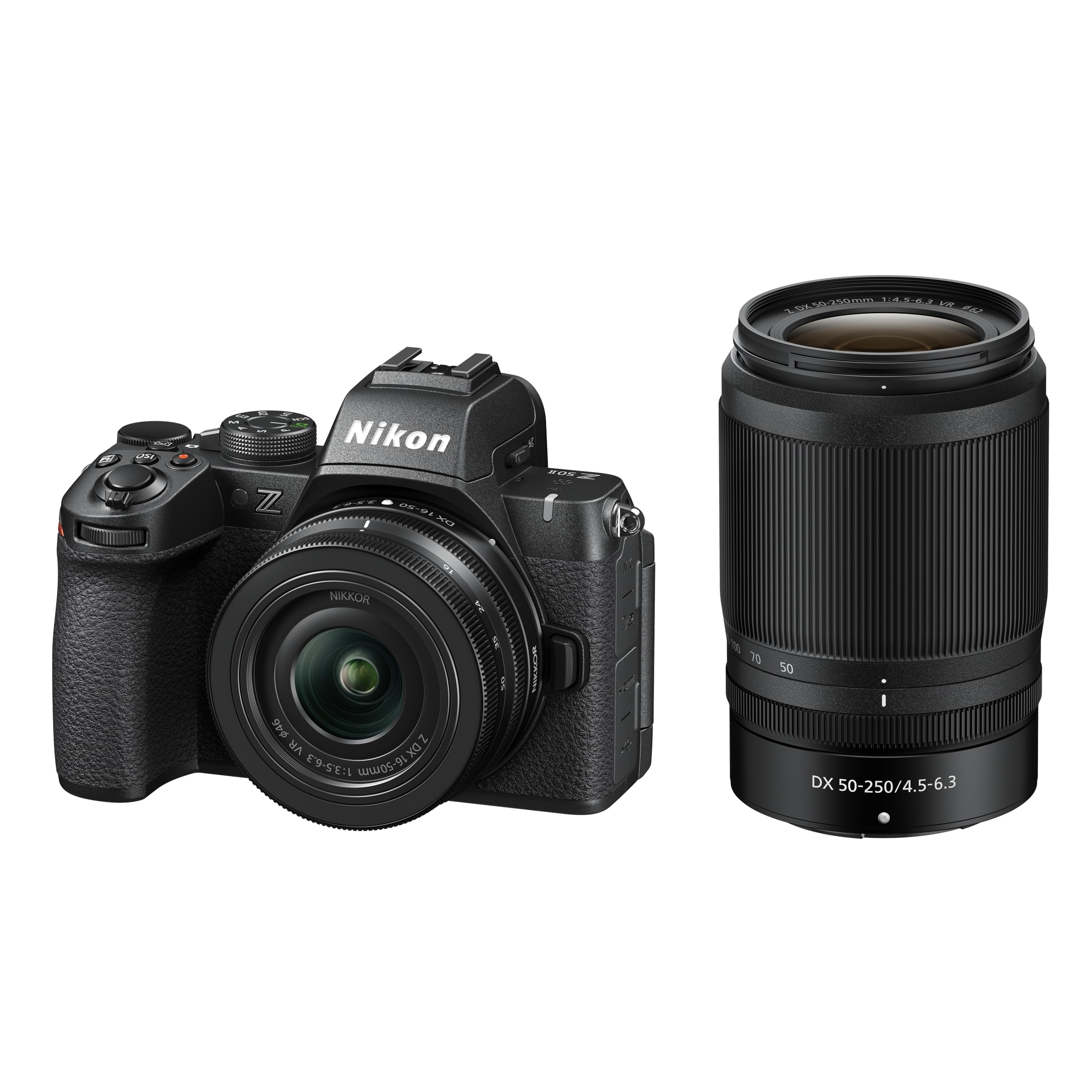 Nikon Z50II, NIKKOR Z DX 16-50+50-250, Lexar SD128GB, Fotocamera Mirrorless, CMOS 20.9MP, Processore EXPEED7, AF, Mirino Elettronico EVF, LCD 3.2', Video 4K [Nital V.I.P.: 6 anni di garanzia]