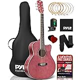 Pyle Acoustic Guitar Kit, 3/4 Junior Size All Wood