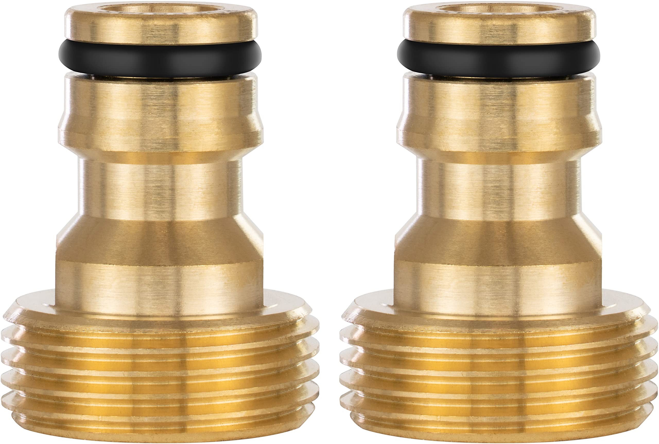 Poppstar 2X Water Adapter with 3/4 inch External Thread and Coupling for Garden Hose (Compatible with Gardena)