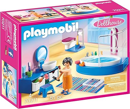 PLAYMOBIL Bathroom with Tub Furniture 