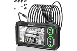 Industrial Borescope Inspection Camera, Pancellent 4.3" IPS Endoscope Sewer with 1920P Handheld IP67 Waterproof Snake with 8 LED Lights 16.5FT Semi-Rigid Cable