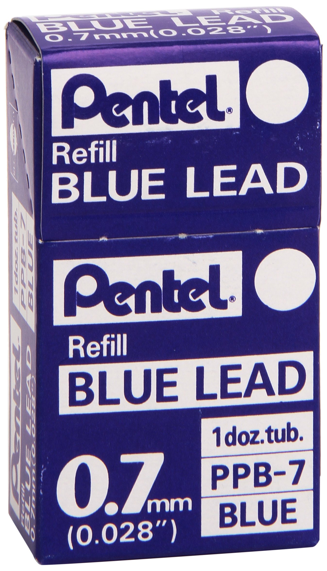Pentel 0.7mm Coloured Pencil Leads - Blue (Pack of 12)