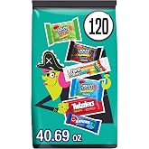 Hershey's Assorted Fruit Flavored Halloween Candy Bulk Pack, 40.69 oz | Jolly Ranchers Gummies, Twizzlers Licorice Style Candy, Sour Strips, Airheads, 120 Individually Wrapped Pieces