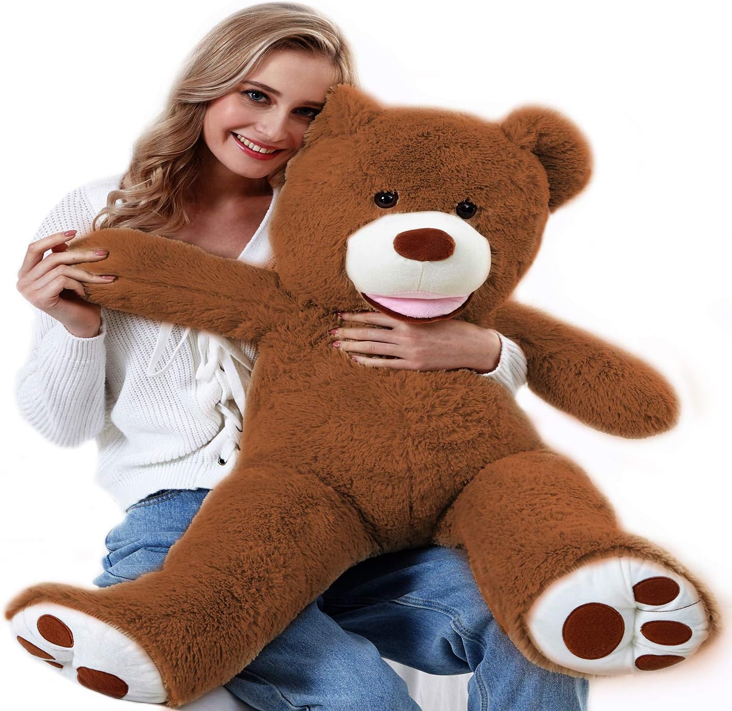 ChiFit Big Teddy Bear 39", Teddy Bears Stuffed Animals, Giant Teddy Bear ,Tan: Toys & Games