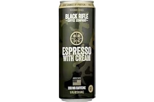 Black Rifle Coffee Ready to Drink Espresso with Cream Coffee Flavor, Caffeinated, 11 Fluid Ounce (Pack of 12)
