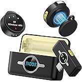 Wireless Lavalier Microphone for iPhone/Android, Lapel Mics with USB-C Plug-Play, Mini Mic with 2.4GHz Noise Cancellation, Charging Case Included, 300ft Range for Stream, Vlog, TikTok and YouTube