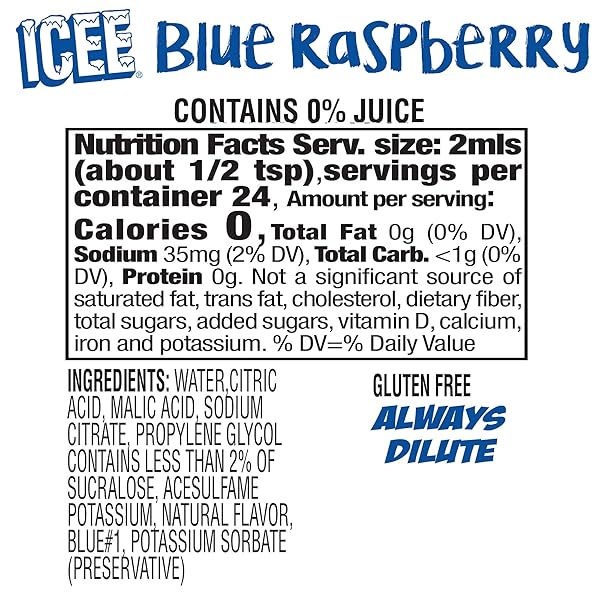 ICEE ZERO CALORIE LIQUID WATER ENHANCER FLAVOR DROPS – 1.62 FLUID OUNCES (48 MILLILITERS) – PACK OF 4 (ORIGINAL VARIETY PACK)