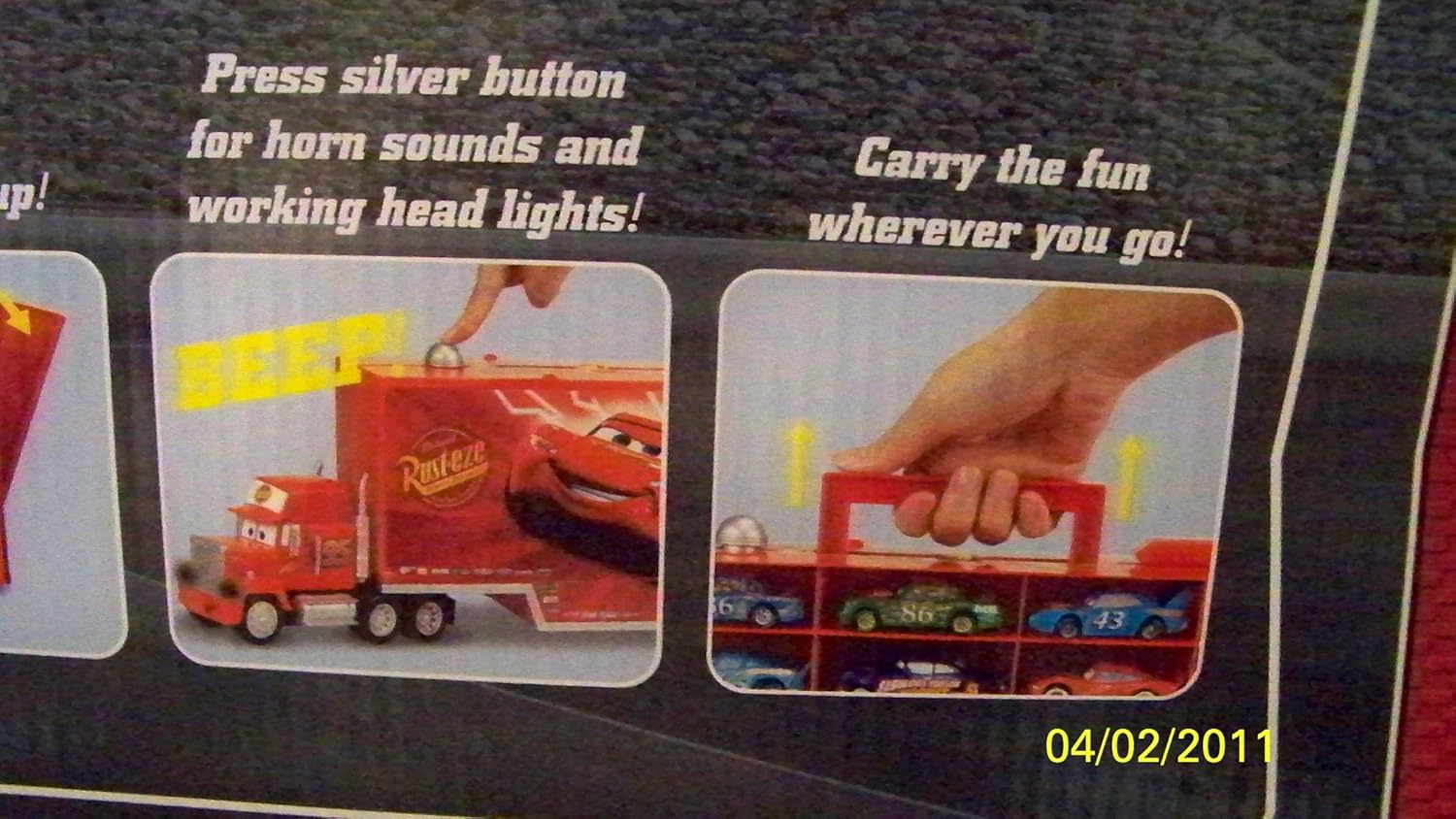 mack truck hauler with 10 diecast cars