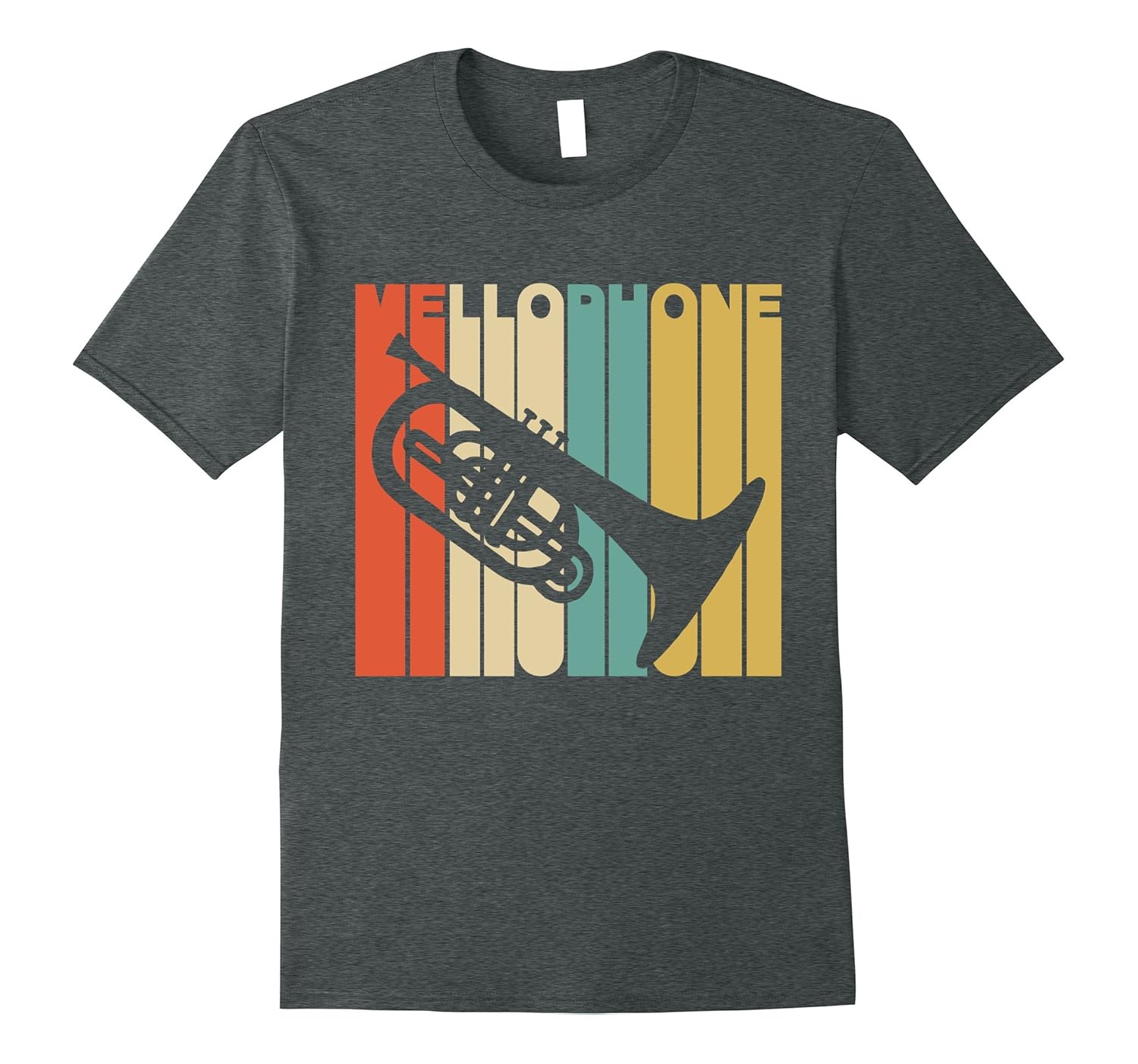 Vintage Style Mellophone Silhouette TShirtVaci Vaciuk