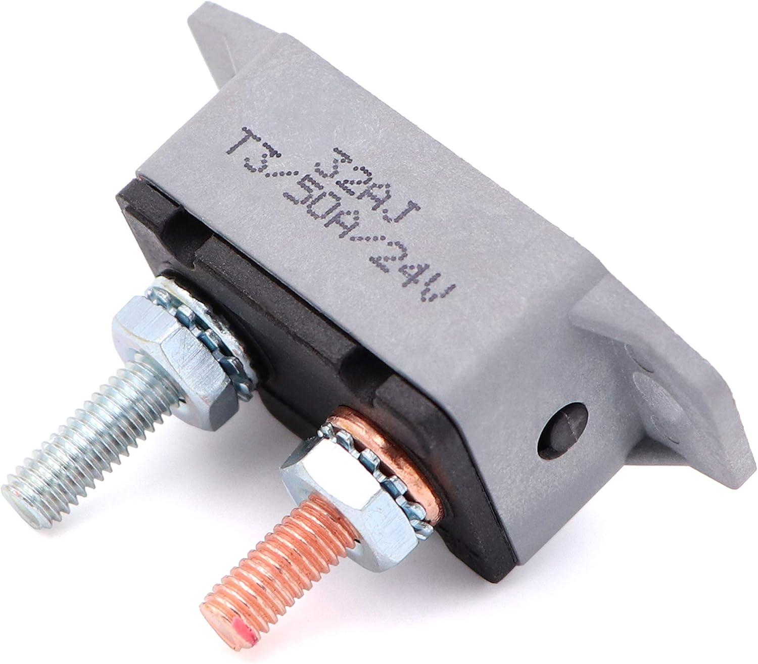 2pcs 12V/24V 50A Manual Reset Circuit Breaker with Cover Stud Bolt Type and Screw for Battery Chargers, Trucks, Buses, Electric Cars, Car Engines: Automotive