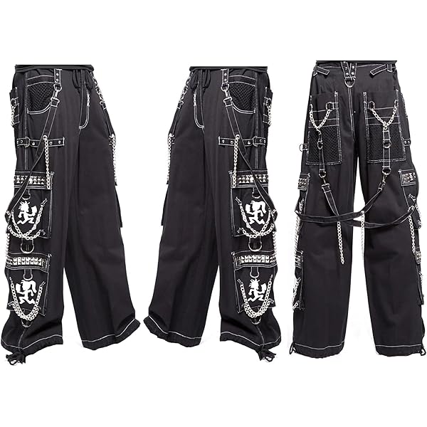 Gothic Jeans Apocalyptic Punk Emo Pants/USA Mechanic Acid