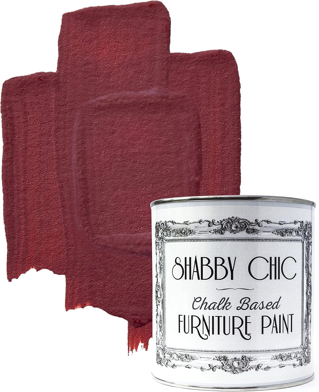 Shabby Chic Chalked Furniture Paint: Luxurious Chalk Finish Furniture and Craft Paint for Home Decor, DIY Projects, Wood Furniture - Interior Paints with Rustic Matte Finish - Liter - Nautical Red