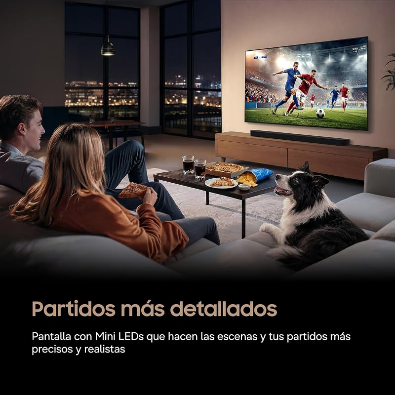 Smart TV Mini LED M73H 4K de 75 polegadas com Vision AI Companion, AI Football TV Plus Mode, Desporto, Cinema e Gaming