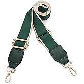Hamdecro Purse Straps Replacement Crossbody, Universal Wide Shoulder Strap for Bags Adjustable Straps for Handbags, Gold Buckle - Dark Green