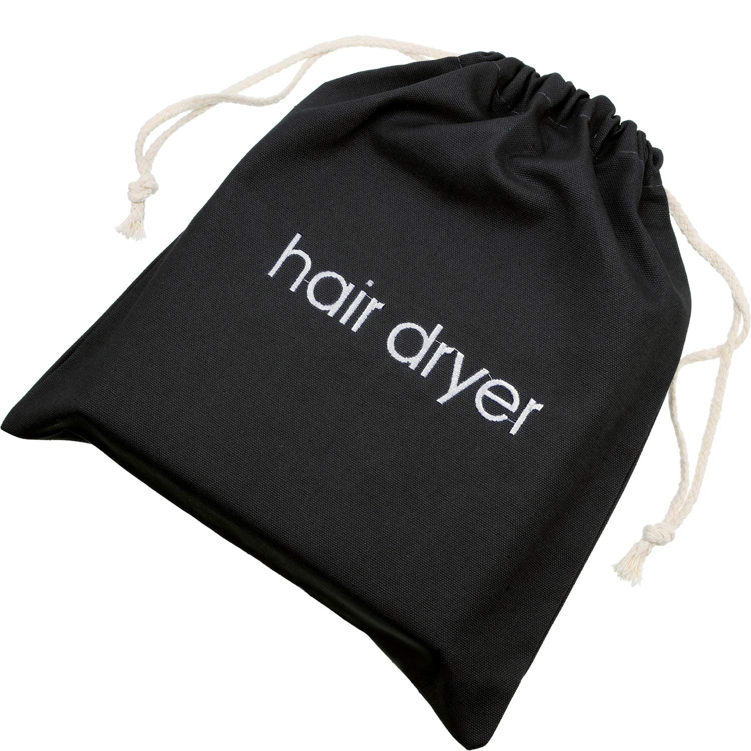 Hair Dryer Bags Drawstring Bag Container Hairdryer Bag, 11.8 by 13.8 Inch (Cotton, Beige)