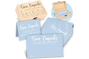 Woodamore Time Capsule Box 1st Birthday Gifts - Baby Time Capsule For First Birthday Party Games, 1st Birthday Party Activiti